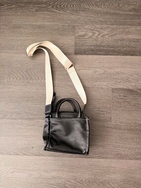 wild fable Black Mini Crossbody with Cream Contrast Strap